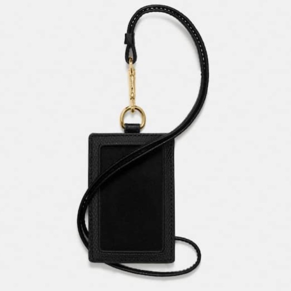 Coach ID Badge/Lanyard Black with Gold Hardware - Picture 2 of 4